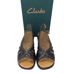 Clarks Winter Women’s Black Slingback Sandals – Size 8 M – NWT